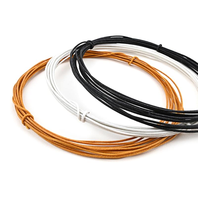 3.0m 10ft (Black/White/Yellow) Gavitt Cloth-covered Pre-tinned Stranded Pushback 22awg Guitar Wire Instrument Cable Part