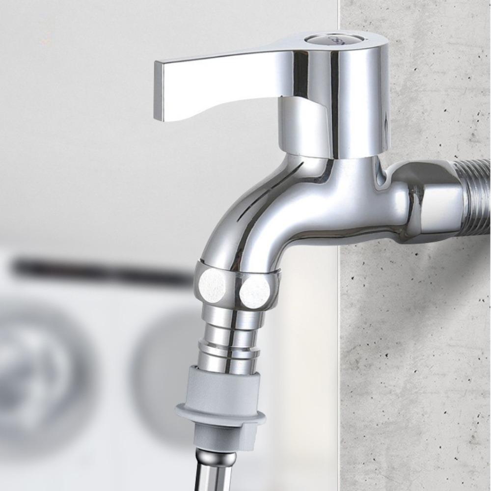1/2" Universal Wall Faucet Stainless Steel Quick Open Washing Machine Faucet Outdoor Sink Garden Faucet Sink Accessories 1PC