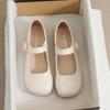 Flats for Women's 2026 Summer New Models with French Round Head Solid Color Light Mouth Flat Heel Simple Women's Mary Jane Shoes