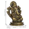 Golden Metal Handcrafted Blessing Lord Ganesha Idol for Home Decor Office Car Dashboard- Ganesha Statue