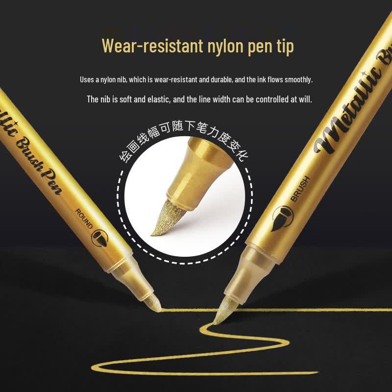 BAOKE MP2960 Double Head Metallic Acrylic Marker Pen