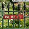 15.7×3.94inch Aluminum Vintage Ho Ho Ho Decorative Sign Plaque - 2D Flat Printed Wall Hanging Christmas Decoration