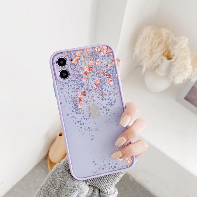 Retro Spring Bloom Flowers Phone Case For iPhone 15 14 7 8 Plus SE2 15 14 12 11 13 Pro Max X XR XS Hard Shockproof Back Cover