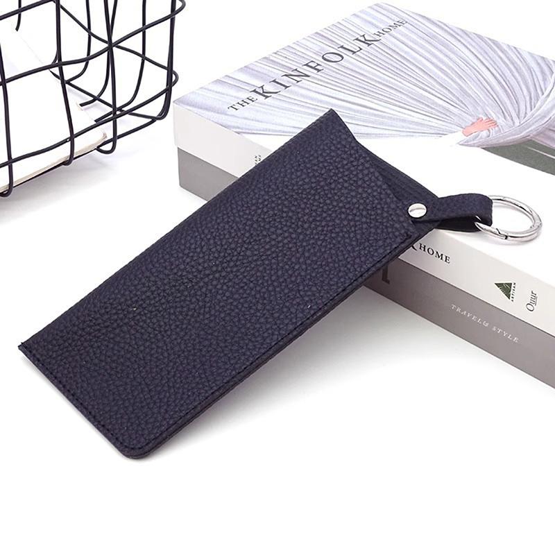 Sunglasses Pouch Pu Leather Glasses Bag Eyewear Protector Case With Keyring Glasses Storage Bag Korean Style Glasses Clip