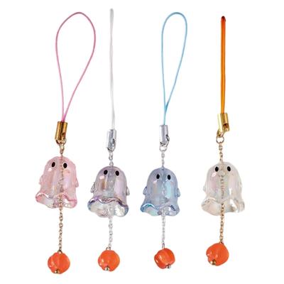 Cute Specter Pumpkin Keychain Stylish Pumpkin Specter Keychain Versatile Bag Decoration Phone Chain for Women