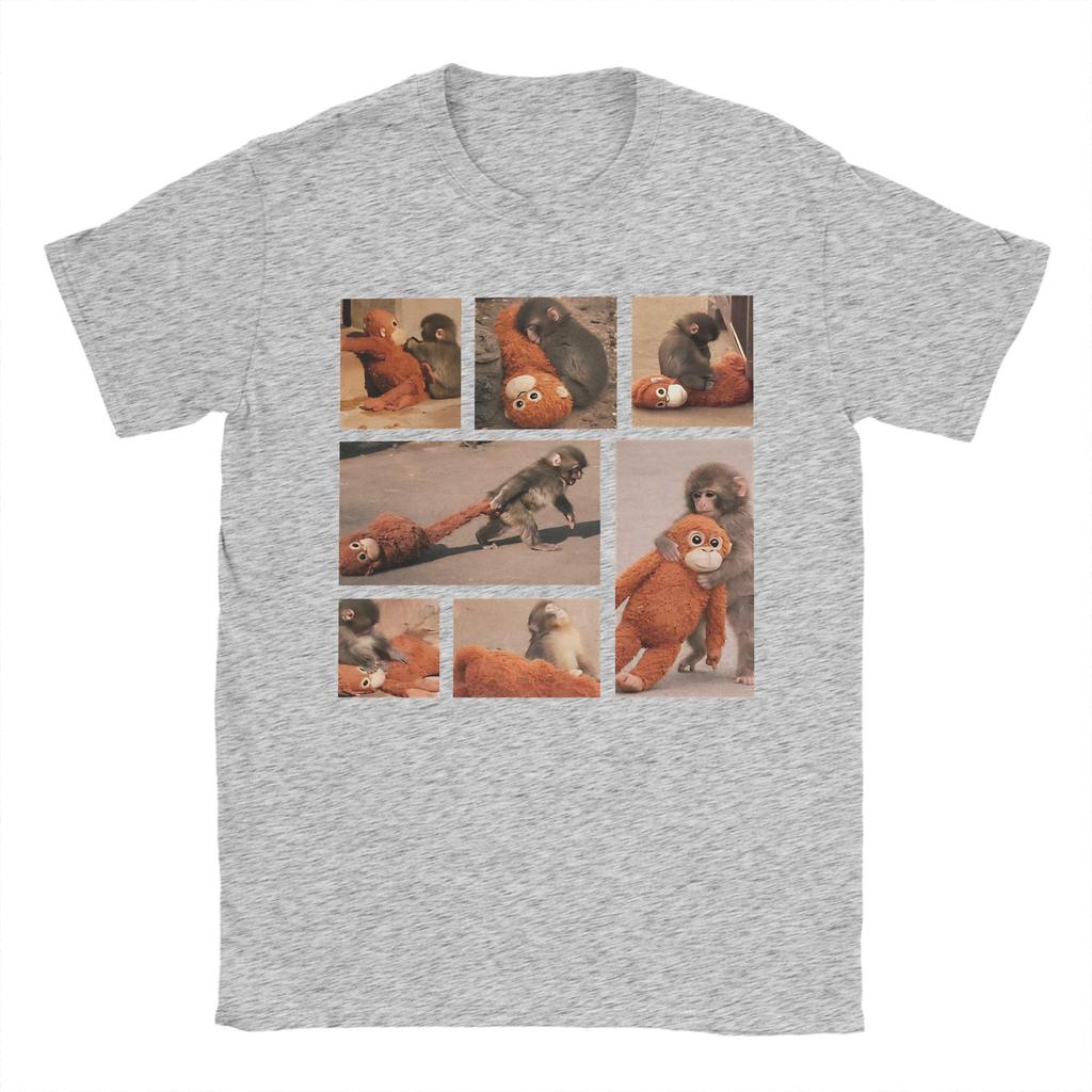 Punch Monkey Funny Animal T Shirt Summer Pure Cotton T Shirts For Adult Hippie Casual Tshirt Short Sleeve Vintage Top Tees