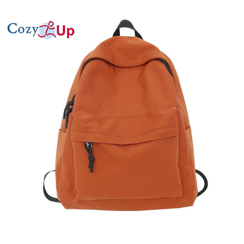 

Новый студенческий рюкзак, женский, корейский, модный, в стиле преппи, школьный рюкзак, повседневный, большой вместимости, парный рюкзак, цельный, дропшиппинг 34cm * 17cm * 43cm оранжевый