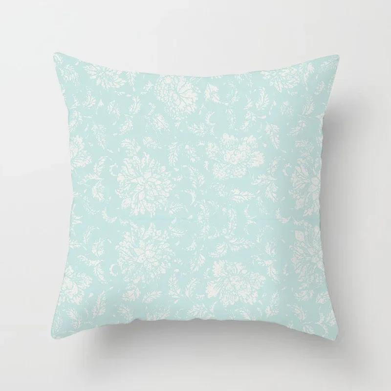 

Mint Green Pillow Case Home Decorative Cushion Cover Modern Geometry Printing Pillowcase Sofa Couch Waist Pillow Covers 16x16Inch