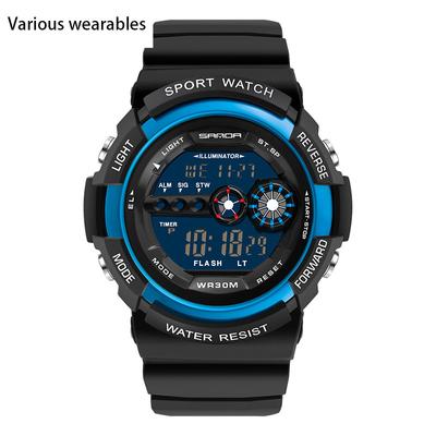 Personalisierte neue elektronische Herrenuhr, trendige, einfache Sportuhr, multifunktionale, wasserdichte LED-Uhr für Herren