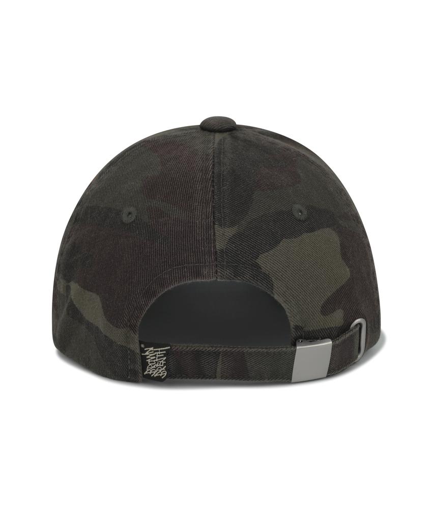 BROWNBREATH Stone Washing Camo Cap - Khaki