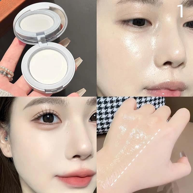 Cappuvini Pressed Powder White Brightening Oil Control Concealer Lasting Natural Face Makeup Setting Powder Waterproof Cosmetic