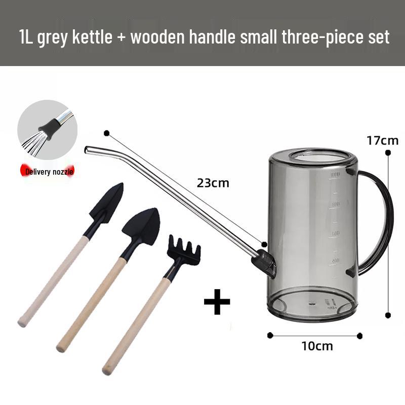 Arrosoir Transparent Grande Capacité en Acier Inoxydable avec Bec Long pour le Jardinage.