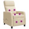 Massage Recliner Cream Fabric