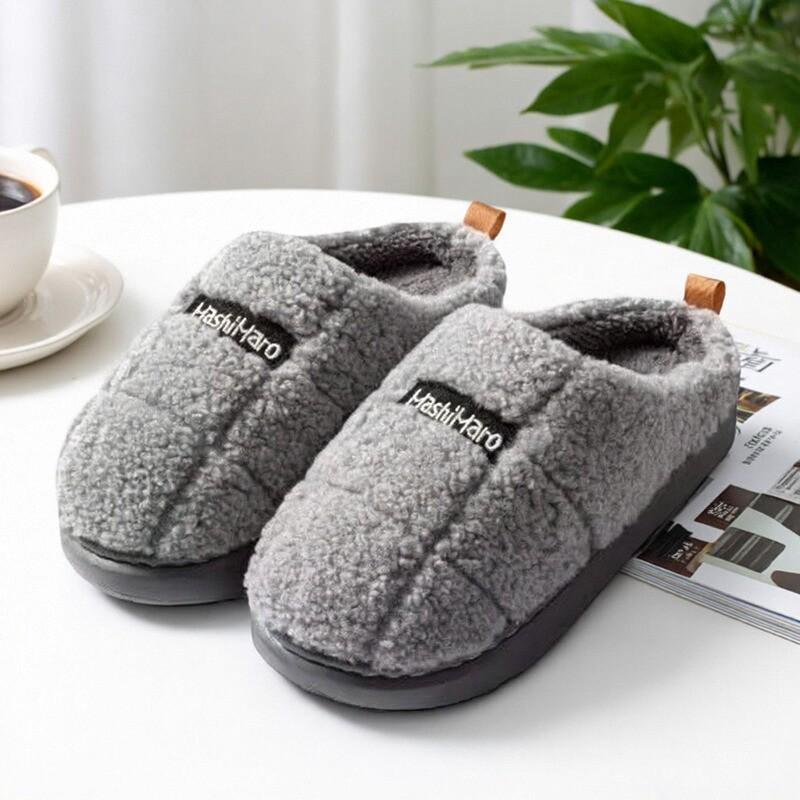 

Rogue Rabbit Plush Cotton Slippers: Silent, Thick-Bottom, Super Soft Lambswool Indoor Shoes for Men and Women. 42-43