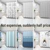 LIEI Punch-Free Waterproof Shower Curtain Set