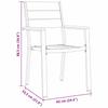 Garden Dining Set 9 Pcs Black Powder Coated Steel