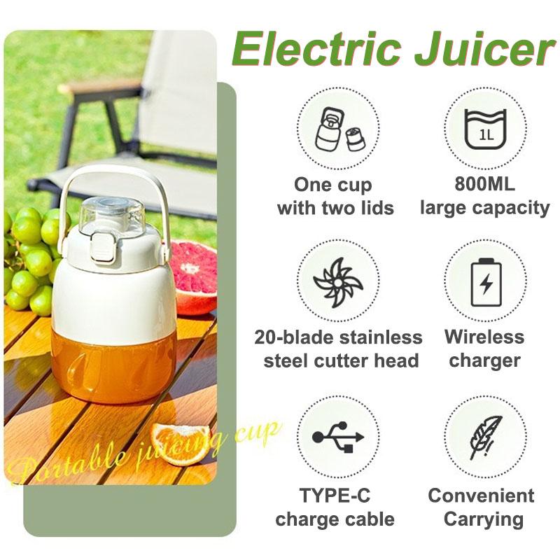 Prenosný ručný elektrický odšťavovač Ton Ton Vedro Pohár na džús Multifunkčný Študentský 800ml Kapacita na priamu konzumáciu