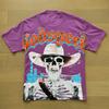 Godspeed retro printing foreign trade beauty tide high street men and women casual trend hip hop apricot old short sleeve T-shirt