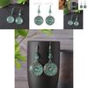 Ethereal Mandala Flower Gemstone Earrings Highlighting Bohemian Aesthetic For Women