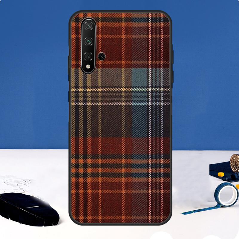 Scottish Plaid Warm Plaid Case For Huawei Nova Y90 Y91 Y60 Y61 Y70 10 9 SE 11 Pro 5T 11i 8i 3i P20 P40 P30 Lite Cover