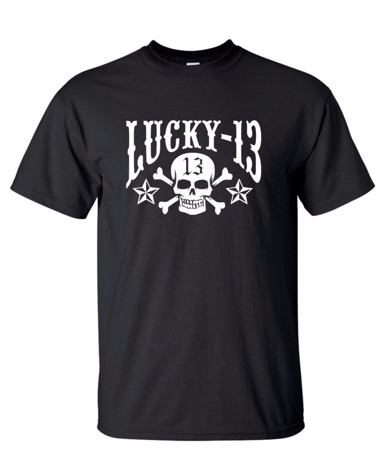 

26 Lucky13 T-shirt All Sizes Free Delivery t shirts regular Unisex Black UK Unisex T-Shirt XXL