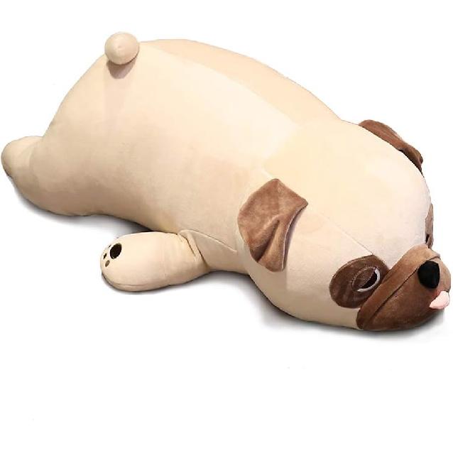 Bulldog Plush Toy, 20" Stuffed Animal Throw Plushie Pillow Doll, Soft Fluffy Puppy Dog Hugging Cushion - Present for Every Age & Occasion