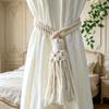 2 Stück Boho-Stil Makramee Gardinen-Raffhalter Minimalistische Boho-Gardinen-Raffhalter Heimdekoration