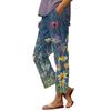 Women’s Drawstring Waist Casual Pants with Pockets Relaxed Fit Printed Trousers for Everyday Wear Lightweight Fabric