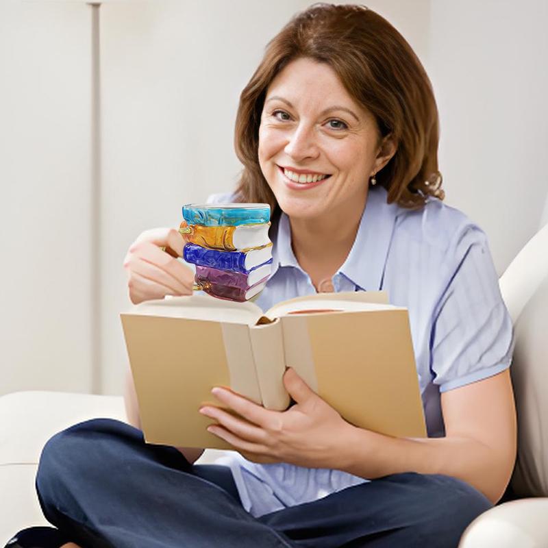 

Расписная Книжная Стеклянная Кружка 2026 11 унций Штабелируемые Кофейные Кружки из Настоящего Стекла Новинка 3D Книги Кофейная Стеклянная Кружка