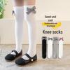 Children's Bow Princess Long Socks - Mid-Calf, Over-the-Knee, Autumn/Winter