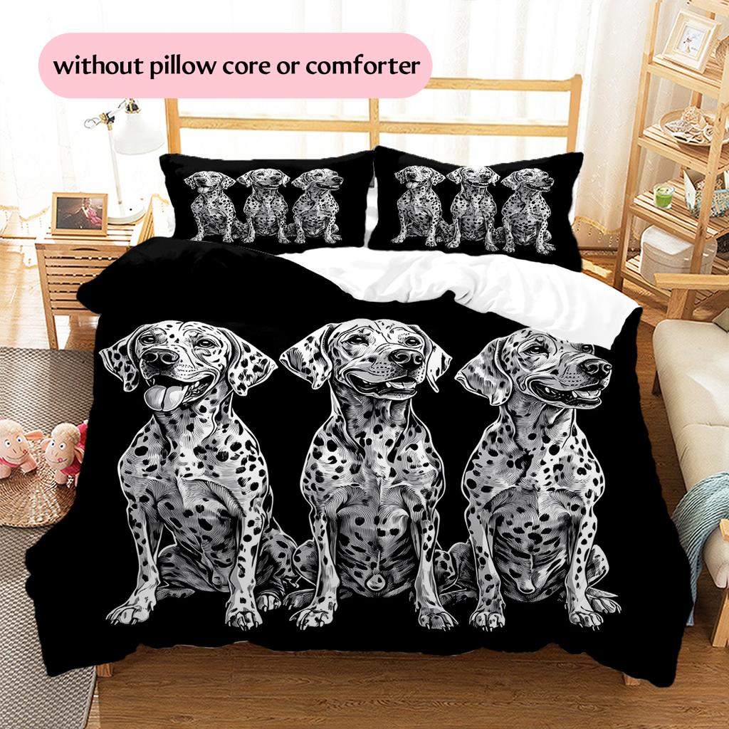 Dalmatian Pattern Bedding Home Decoration Birthday Gift (1 * duvet cover + 2 * pillowcase, without core)