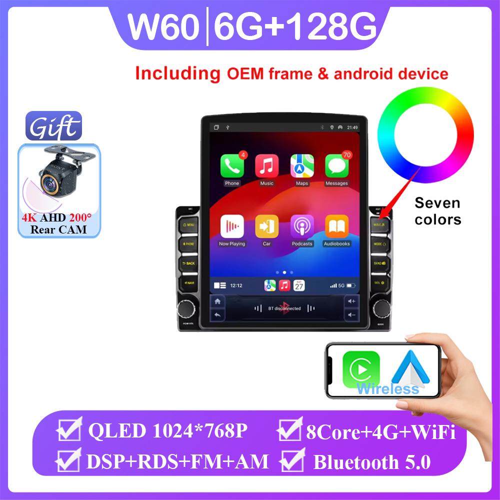 9.7inch Car Carplay For Tesla Style Honda Accord 7 2003-2007 Android 14 Stereo Multimedia Video Player GPS Car Radio Navigation