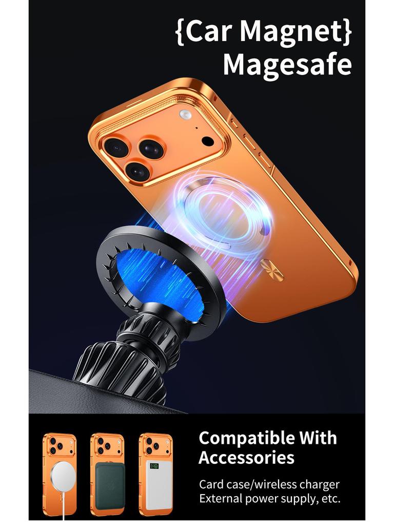 Apple iPhone 17 Pro Max Magnetic Buckle Case - Anti-fall Metal Shield for iPhone 16 Pro