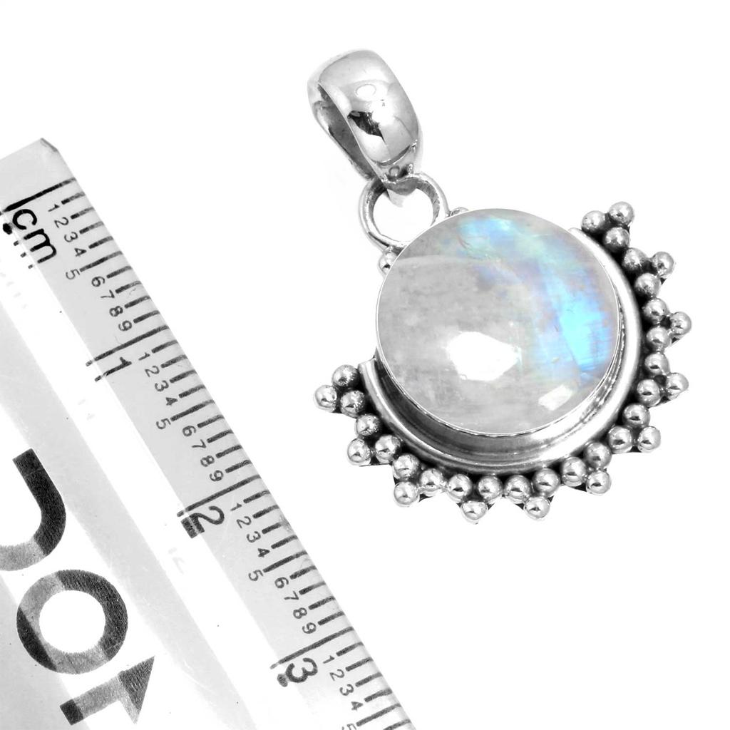 925 Sterling Silver Pendant Women Gemstone Handmade Jewelry Valentine's Day Gift Malachite Moonstone Rose Quartz Red Stone Smoky Topaz Tiger Eye