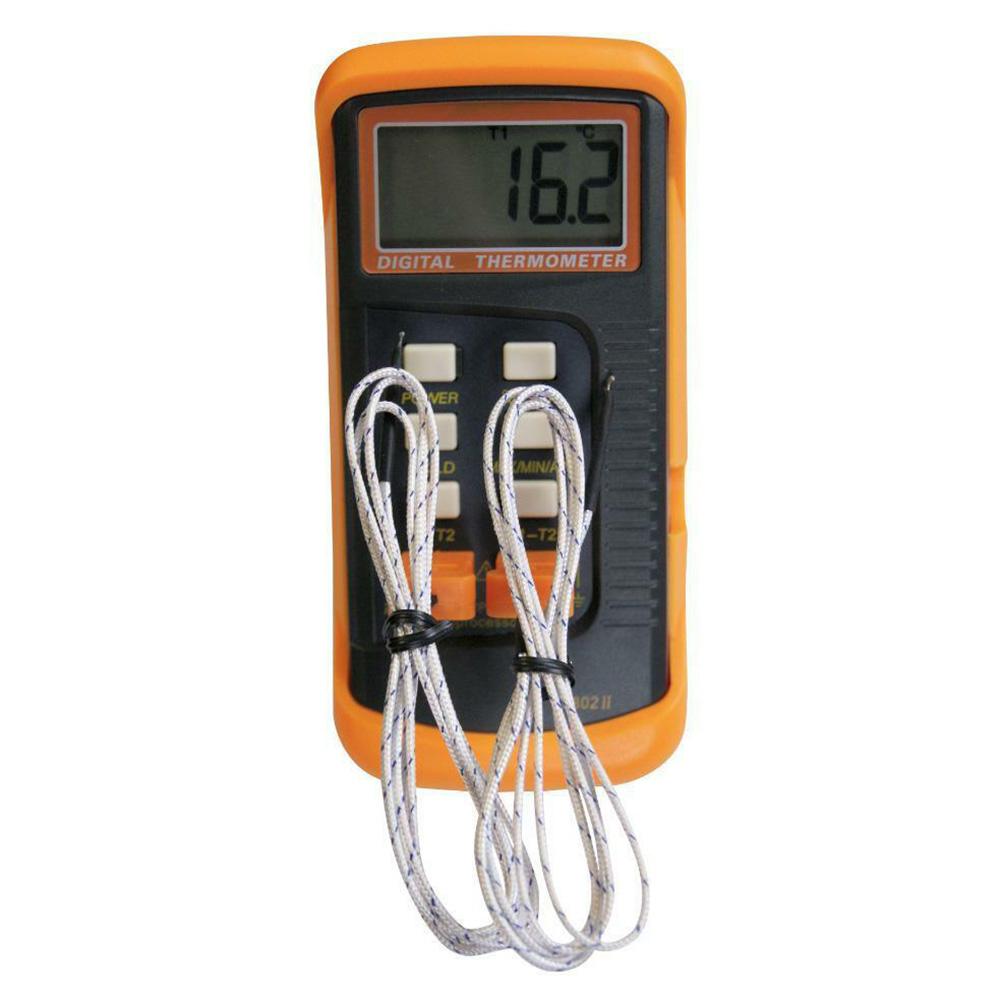 2 Sensors Thermocouple Thermometer & Probe Measurement -50°C To 1300°C