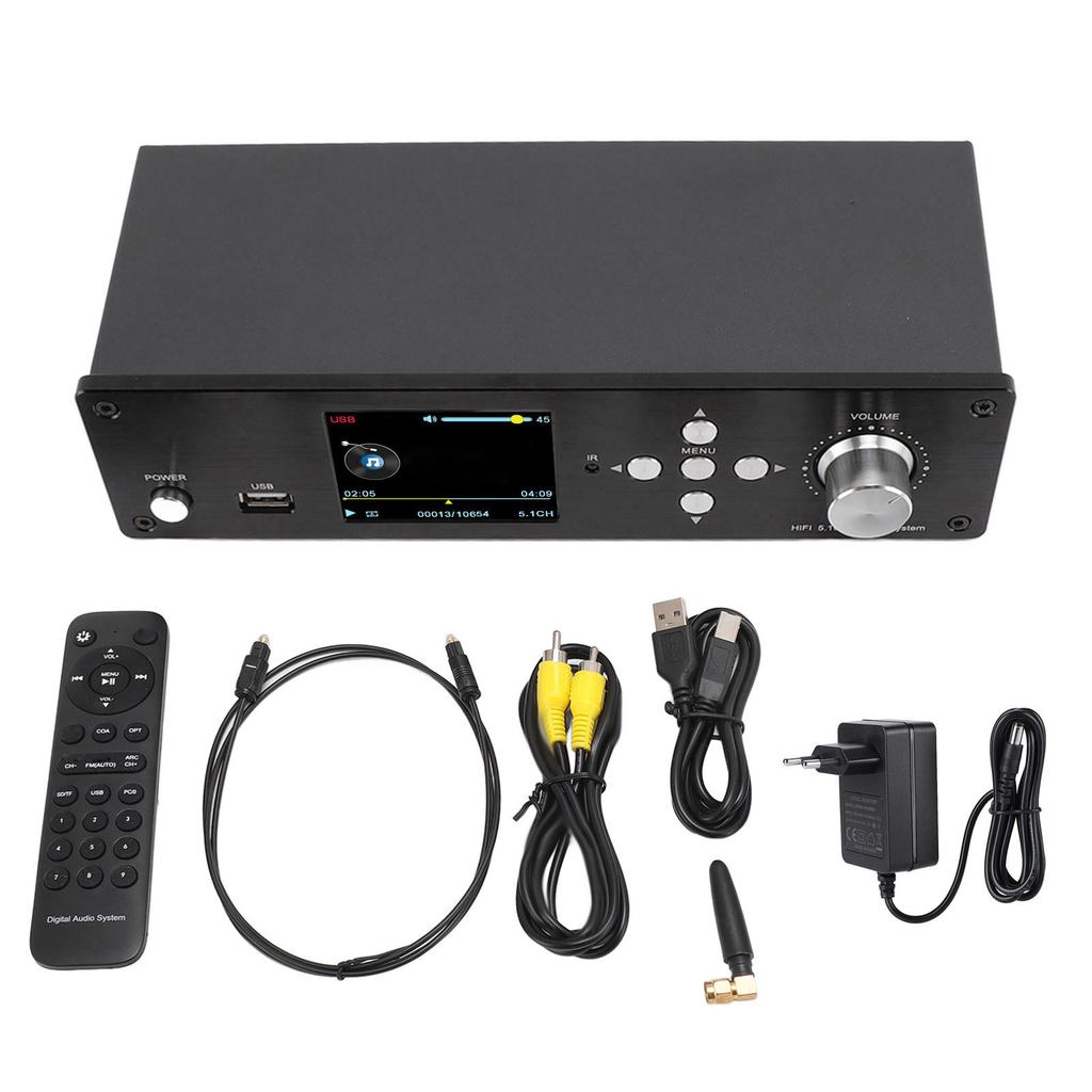 HiFi 5.1CH Sound System Metal 100‑240V Optical 5.1 Surround Sound Decoder 192Khz 32Bit for PC for Home Theater for Set Top Box