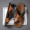 Fashion Lightweight Handmade Men Slippers Summer Men's Sandals Mules Outdoor Half Drag Antiskid Simple Lazy Flats New Slides Flip-flops
