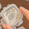 10Pieces Square Mini Clear Plastic Organizer Storage Box Containers with Hinged Lids for Small Items Stud Earring Rings