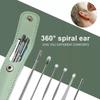 Effective 6Pcs Earwax Cleaning Tool with Spiral Earpick and Ear Curette, Ear Care Tool for Daily Use