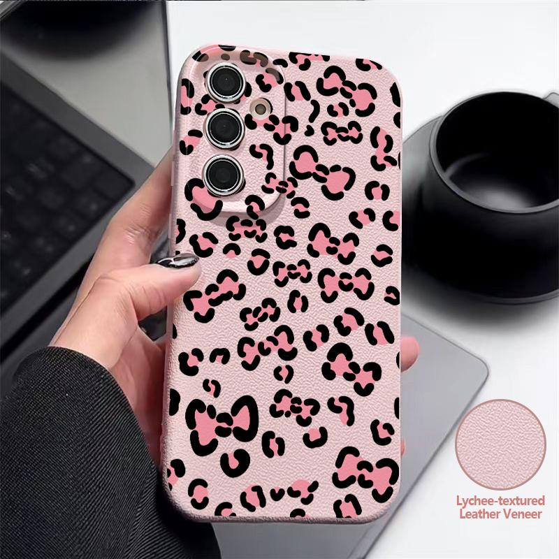 Leopard Print Case For Samsung A18 A57 A37 A17 A56 A36 A26 A16 A55 A35 A25 A15 A54 S21 FE S22 S23 S24 Plus S25 S26 Ultra Silicone Cover