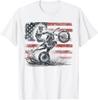 Dirt Bike American Flag Motocross T-Shirt
