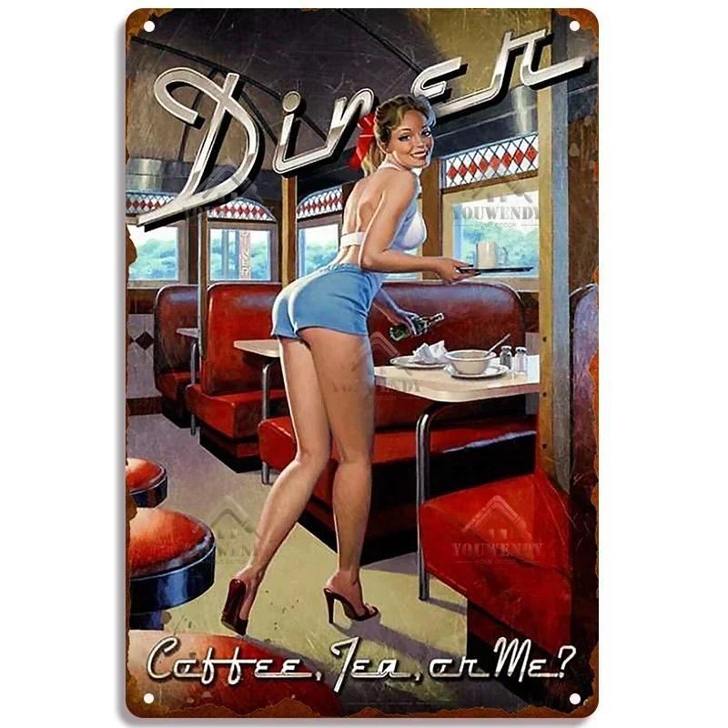 Las Vegas Schönes Mädchen Wandschild Metall Poster Männerhöhlen Wandaufkleber Weißblech Malerei Sexy Frauen Foto Dekor Plaketten