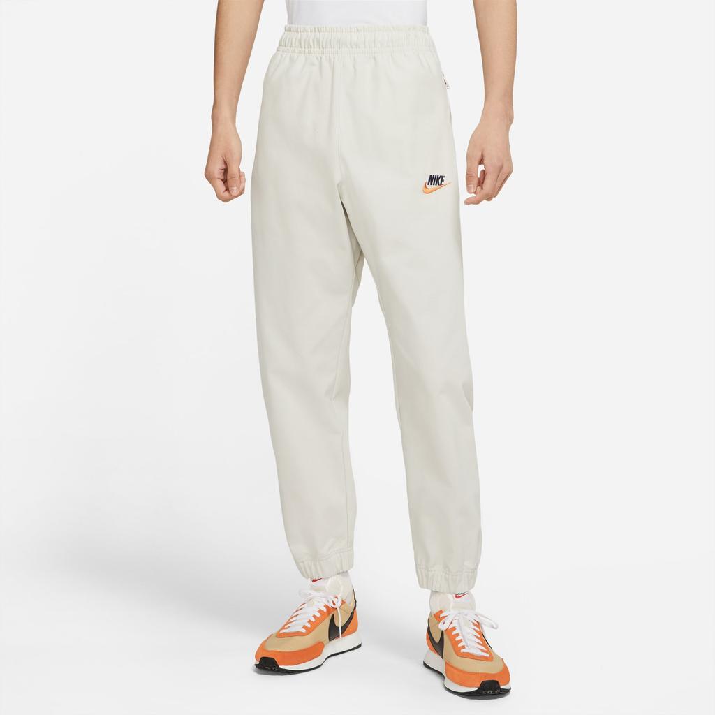 Nike Woven Logo Print Sports Pants Men Bottoms White DR7832-072