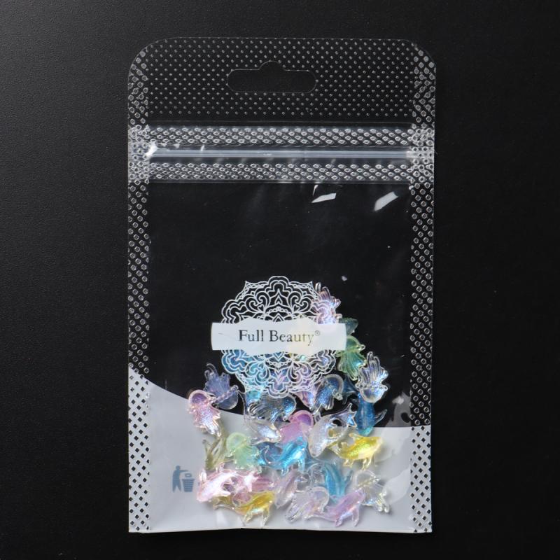 30/50/100ks Delfín Medúza Ozdoby na nehty Žralok Hvězdice Série Mořští živočichové Přívěsky na nehty DIY Nehtové doplňky