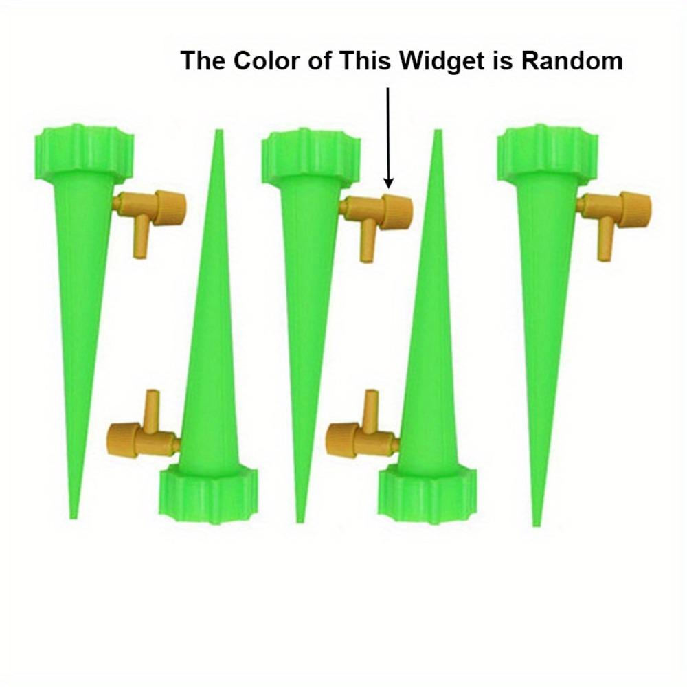 

1/5/10 шт. автоматических шипов для капельного полива, регулируемые устройства для полива - переключатель управления медленным высвобождением для полива растений в теплице. 5pcs зелёный
