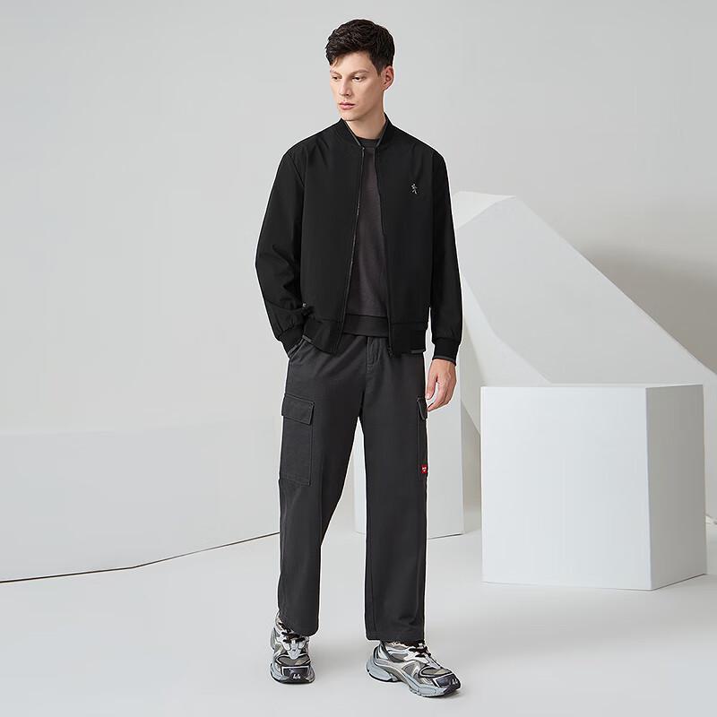 Men's Fine Plaid Baseball Collar Jacket