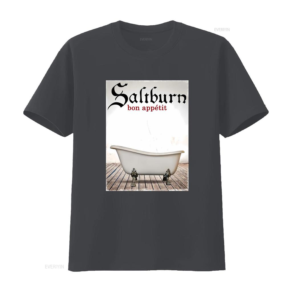 Saltburn 'Bon Appétit' T Shirt vintage Washed Slightly Casual Breathable Soft Versatile Stretched fashion graphic