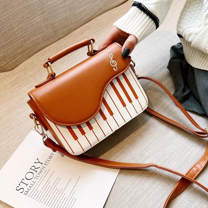 Koreański projekt fortepianu damskie torby na ramię PU skórzana torba torebka modna torba Corssbody kieszonkowa torebka na monety pakiet