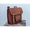 3 braune Seitentaschen aus Lammleder, Kombi-Set für Motorrad-Satteltaschen