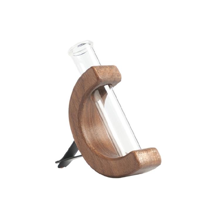 Wooden Car Vent Propagation Vase Holders with Glass Tube Automotive Interior Charm for Plant Display & Interior Decors